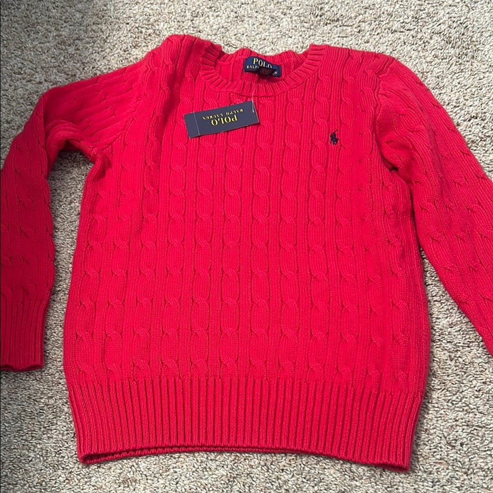 Polo Ralph Lauren Red Boy’s Knit Sweater